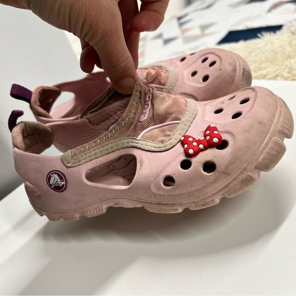 Free with Bundle! Crocs Toddler Size 13 Pink Slip On Sandals Water Shoes